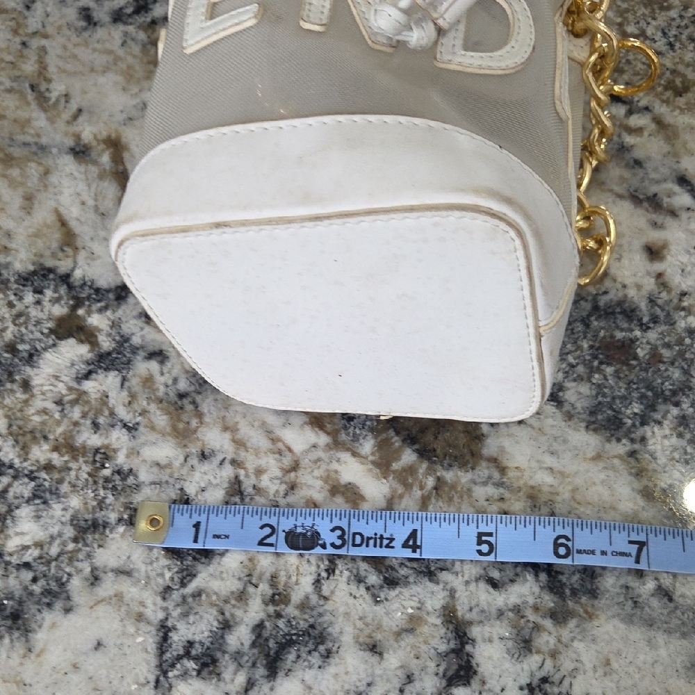Fendi Vintage Mesh And Leather Mini Bucket Bag - Picture 9 of 9